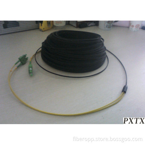 LSZH Simplex Duplex FTTH Fiber Optic Cable Single Mode With SC Fast Connector